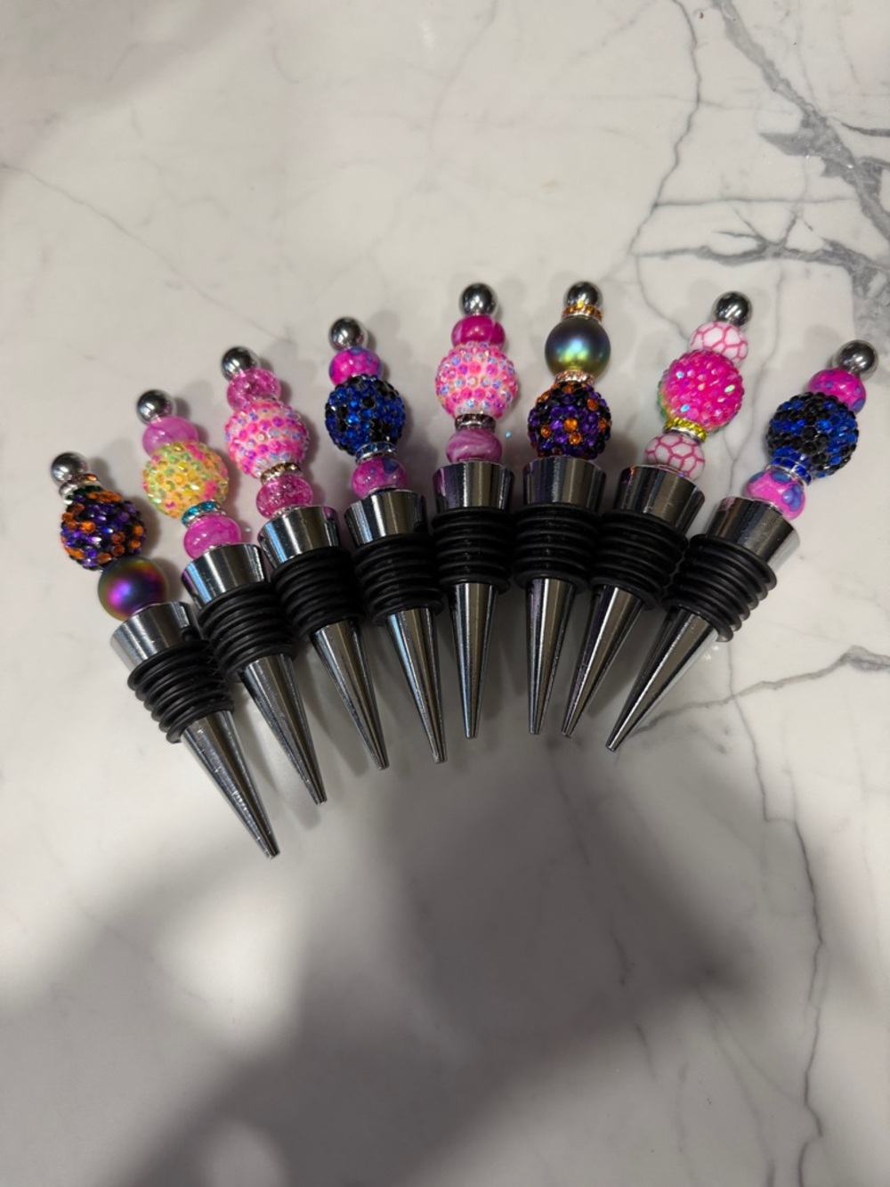 Sparkle Bead Wine Bottle Stopper - Pink Mix $2.50 each. Purchase all for $19.